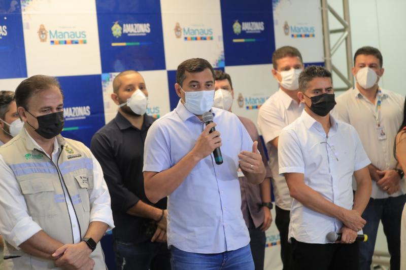 Wilson Lima e David Almeida inauguram Centro de Testagem da Covid-19, com capacidade para atender 10 mil pessoas ao dia