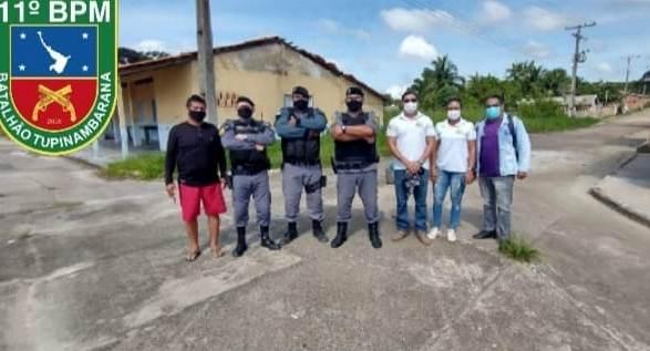 Polícia Militar realiza ação conjunta com Conselho Tutelar na Comunidade do Santo Antônio no rio Tracajá
