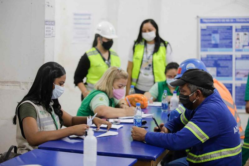 UGPE realiza testagem de Covid-19 entre operários que atuam nas obras do Prosamin+