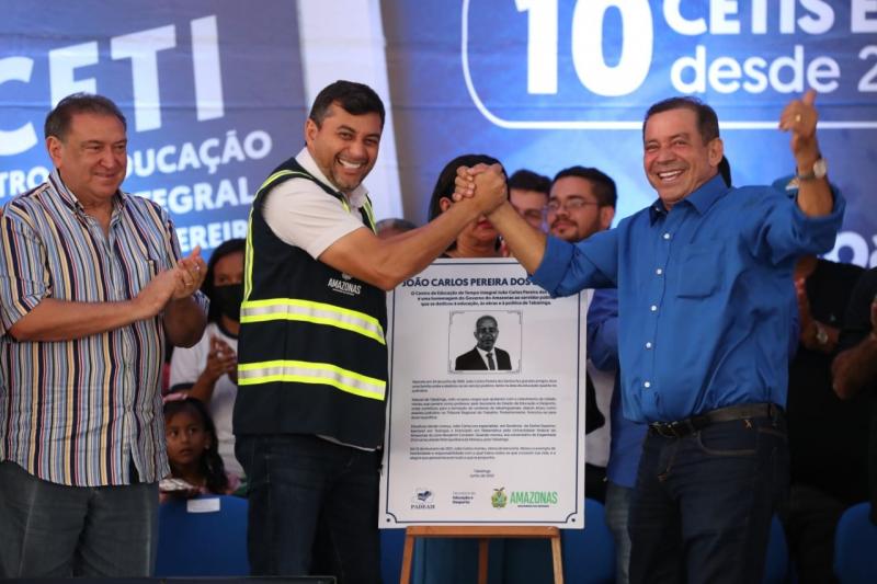 Em Tabatinga, Wilson Lima inaugura décima escola de tempo integral da sua gestão 