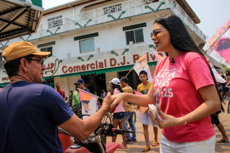 Creche, ginásio poliesportivo e fortalecimento do Festival de Nova Olinda do Norte são projetos de Mayra Dias