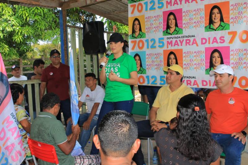 Mayra Dias inicia agenda na zona rural de Parintins exaltando seu compromisso e propostas