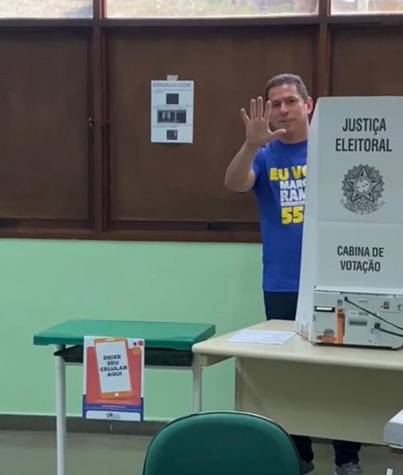 Marcelo Ramos vota de manhã e reafirma crença vitória e na retomada do crescimento