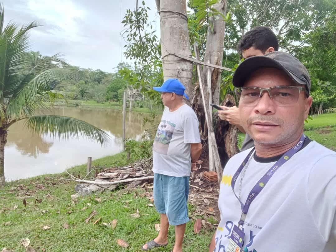 Em Benjamin Constant, equipe do Idam realiza visita técnica em fazenda de piscicultura 
