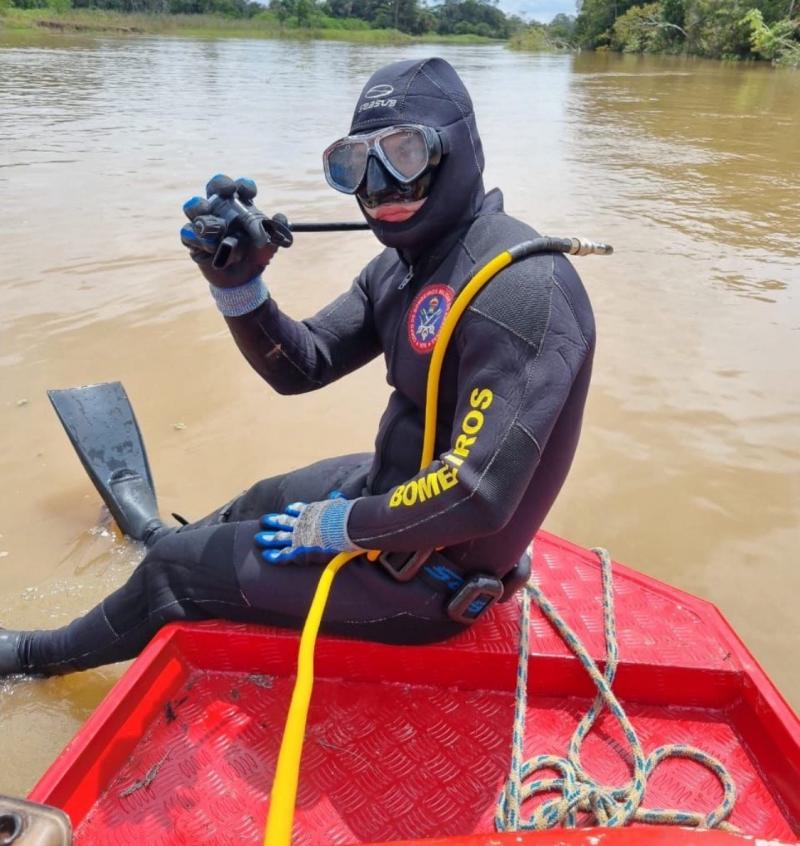 Corpo de Bombeiros realiza sétimo dia de buscas por bebê desaparecido, em Parintins