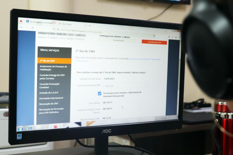 Inclusão do Exercício de Atividade Remunerada em habilitação já pode ser solicitada no site do Detran Amazonas