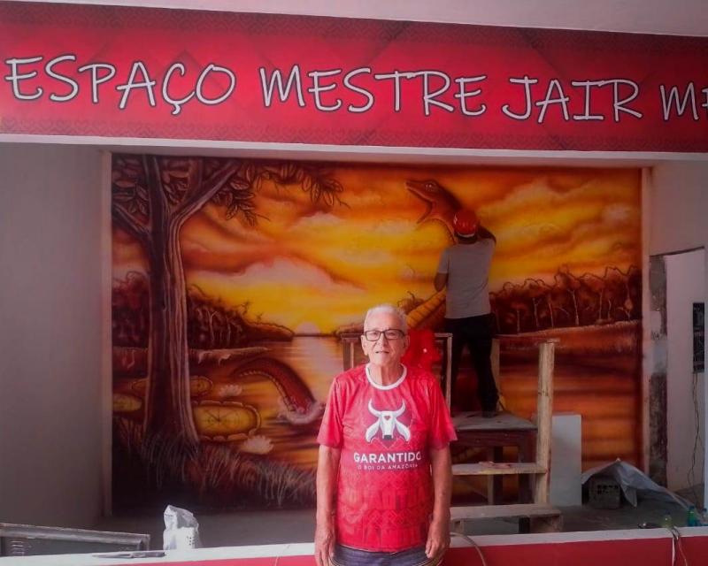 Garantido homenageia decano da arte parintinense e inaugura “Espaço Mestre Jair Mendes”, no curral Lindolfo Monteverde