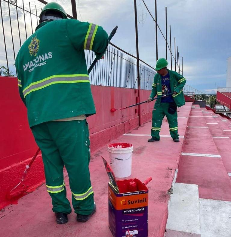 Governo do Amazonas executa obra de reforma e manutenção do Bumbódromo de Parintins