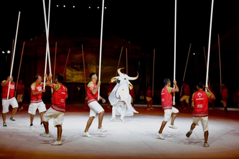 Ensaio na arena mostra que as coreografias serão um dos pontos fortes do Garantido