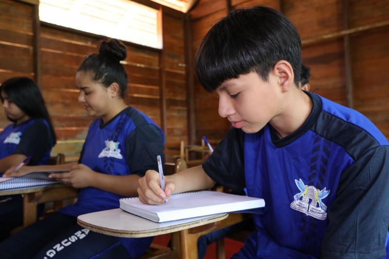 Agentes do Padeam 2 realizam visita técnica na Escola Estadual Samsung Amazonas, na comunidade Três Unidos