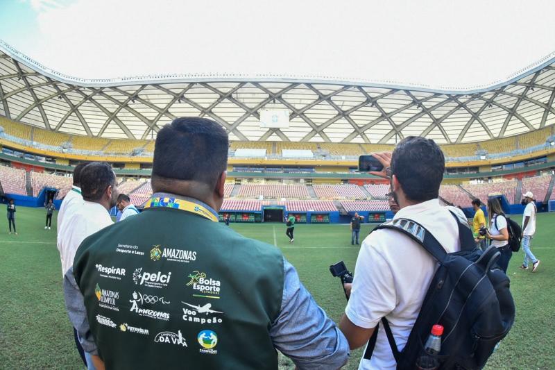 Arena da Amazônia, Ismael Benigno e Carlos Zamith recebem visita técnica da CBF