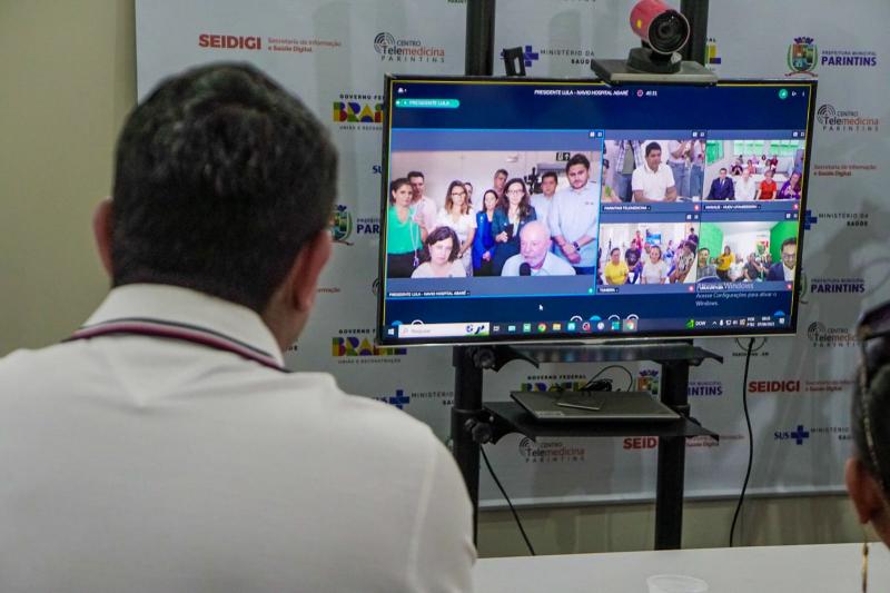 Em videoconferência com o presidente Lula, Centro de Telemedicina de Parintins ganha destaque