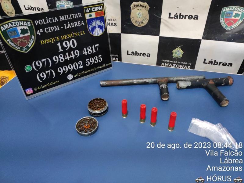 Hórus/Fronteira Mais Segura: Em duas ações distintas, SSP-AM apreende drogas e prende dois suspeitos por posse de arma em Lábrea