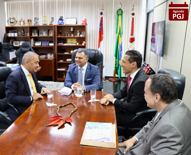 PGJ recebe visita institucional do Corregedor-Geral de Justiça do Amazonas e Superintendente da Polícia Federal no Amazonas