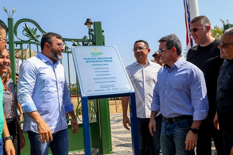 No dia da Elevação do Amazonas à Categoria de Província, Wilson Lima entrega Parque Senador Jefferson Peres revitalizado  