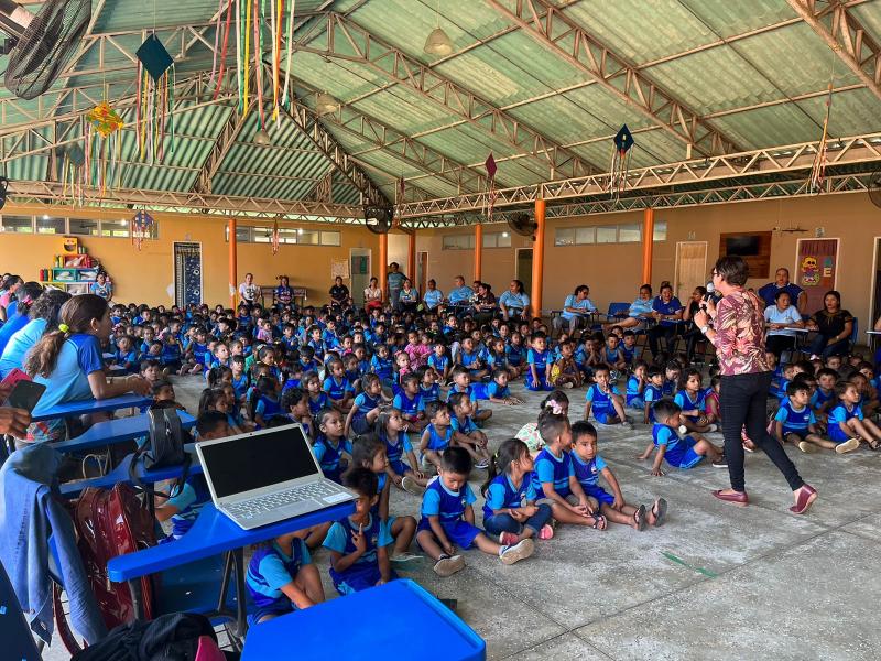 Sedema palestra sobre limpeza das praias para crianças do Centro Infantil Jaime Lobato 