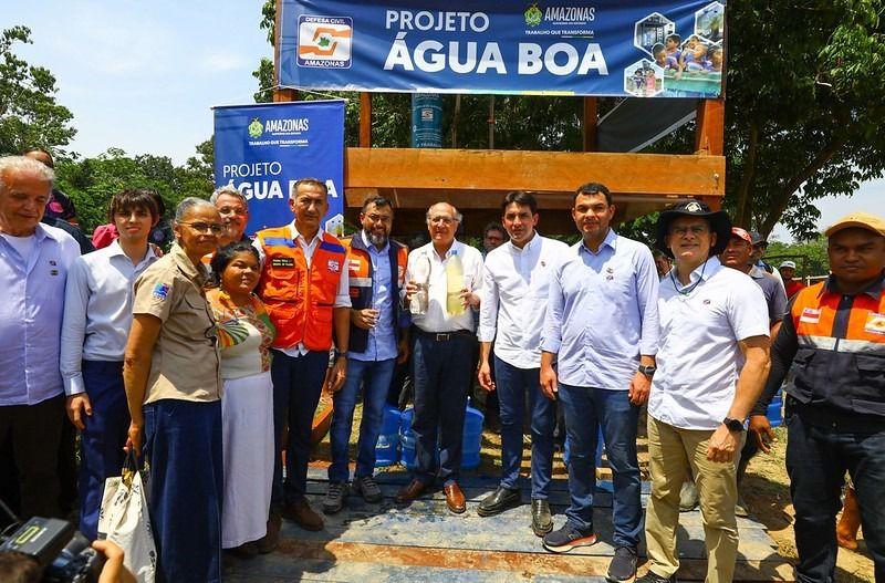 Wilson Lima e o vice-presidente Alckmin entregam nova unidade do projeto Água Boa em Iranduba