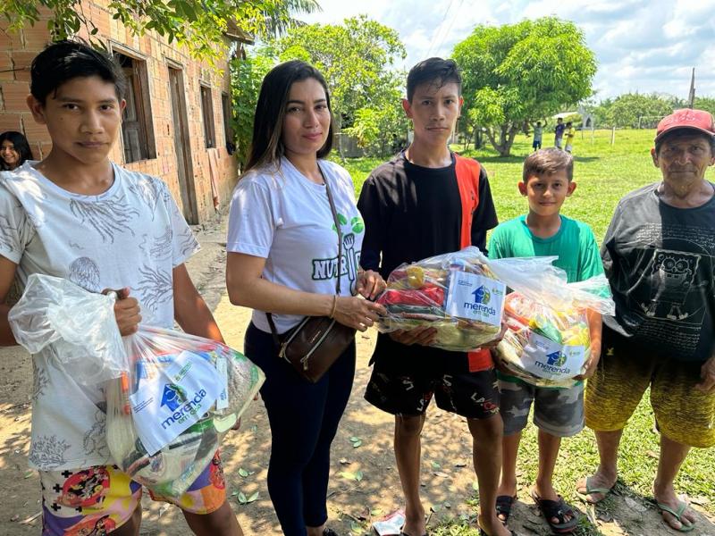 Mais de 3 mil alunos já receberam o kit do ‘Merenda em Casa’ do Governo do Amazonas no interior