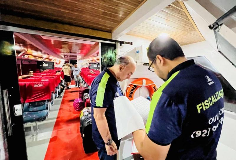 Arsepam faz blitz de fiscalização dos preços cobrados por lanchas na balsa amarela e no Terminal A Jato
