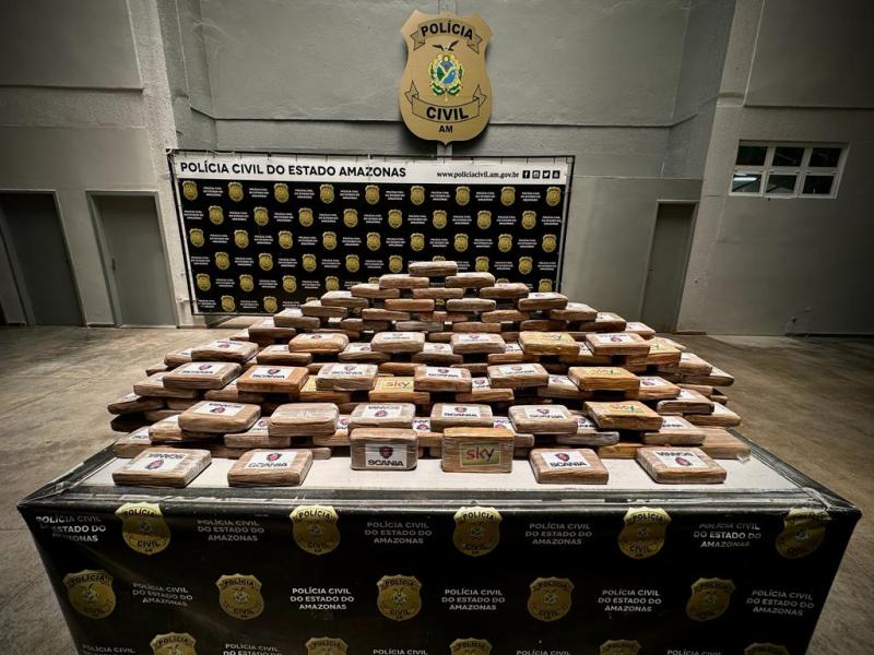 Polícia Civil do Amazonas apreendeu mais de 12 toneladas de drogas em 2023, avaliadas em R$ 167 milhões