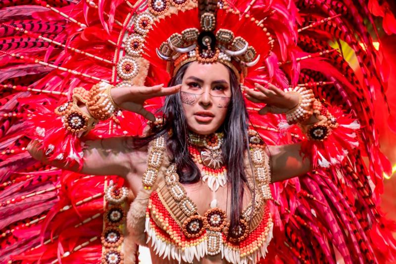 Toada do Boi Garantido, Isa A Bella, toca em festa do BBB e cunhã-poranga evolui como se estivesse na arena do Bumbódromo