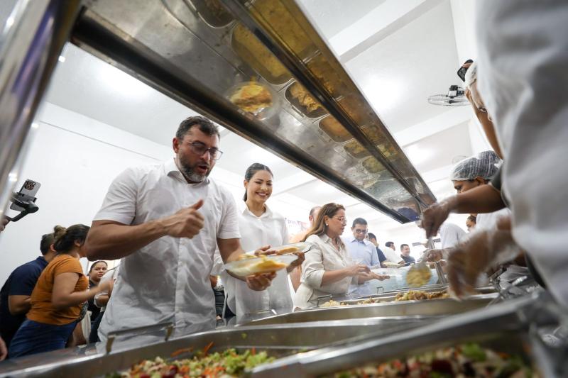 Em Parintins, Wilson Lima reinaugura restaurante do Prato Cheio ampliado e reforça setores social e primário