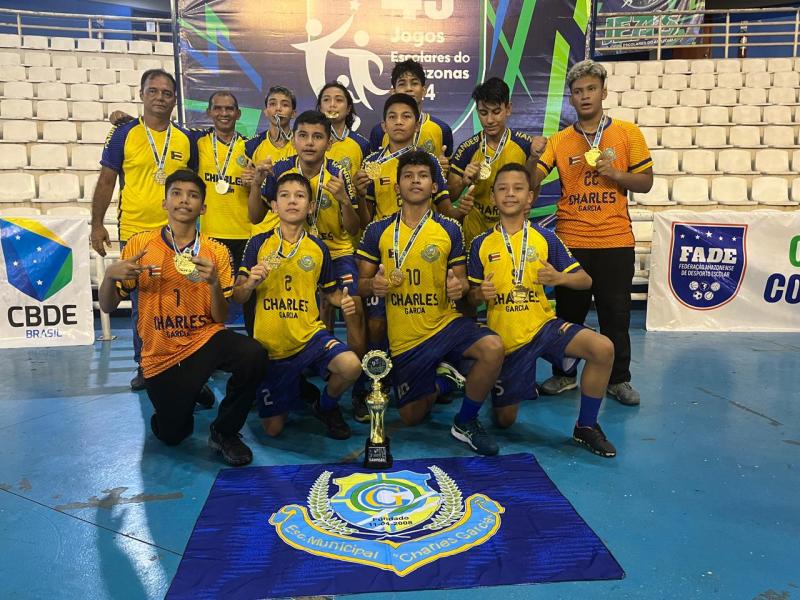 JEAs 2024: Escola Charles Garcia conquista ouro no handebol infantil masculino 