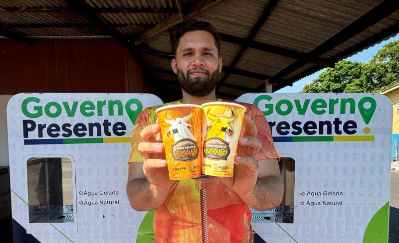 Cosama instala máquinas purificadoras de água para o 19° Festival Folclórico do Mocambo do Arari, na zona rural de Parintins