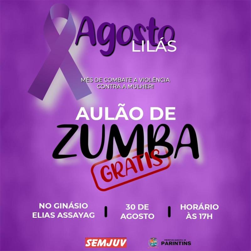 Professores da Semjuv se unem a campanha “Agosto Lilás” com Aulão de Zumba nesta sexta-feira, 30