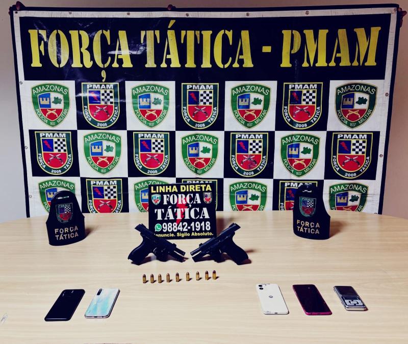 Em janeiro, Força Tática da Polícia Militar do Amazonas registrou aumento de 39% nas apreensões de armas de fogo