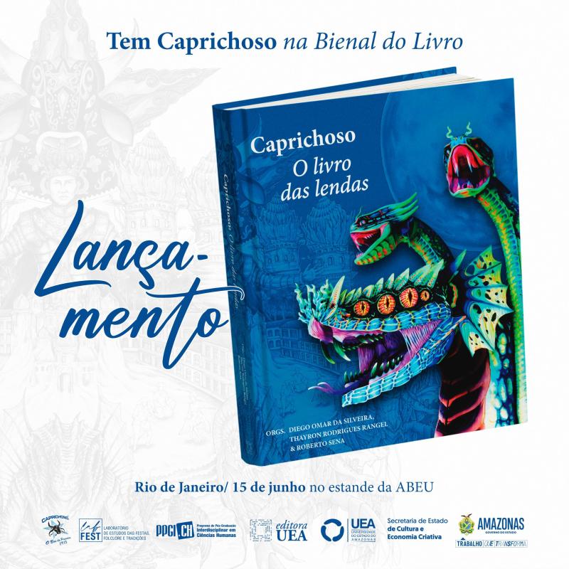 Caprichoso lança obra na Bienal do Livro e celebra legado de lendas no Festival de Parintins