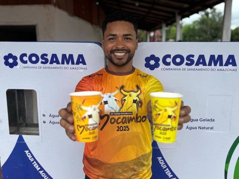 Cosama instala máquinas purificadoras de água para atender ao público do 20° Festival Folclórico do Mocambo do Arari