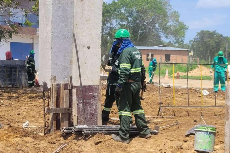 Prosai avança nas obras do Centro de Reservação e Distribuição de água em Parintins