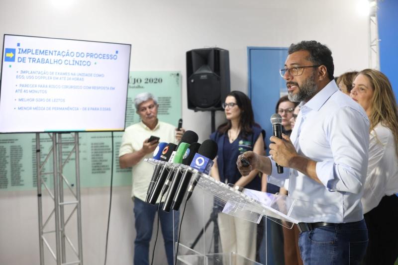 Wilson Lima leva padrão Delphina ao HPS Platão Araújo e apresenta balanço do primeiro mês de novo modelo de gestão com aumento de 49% das cirurgias