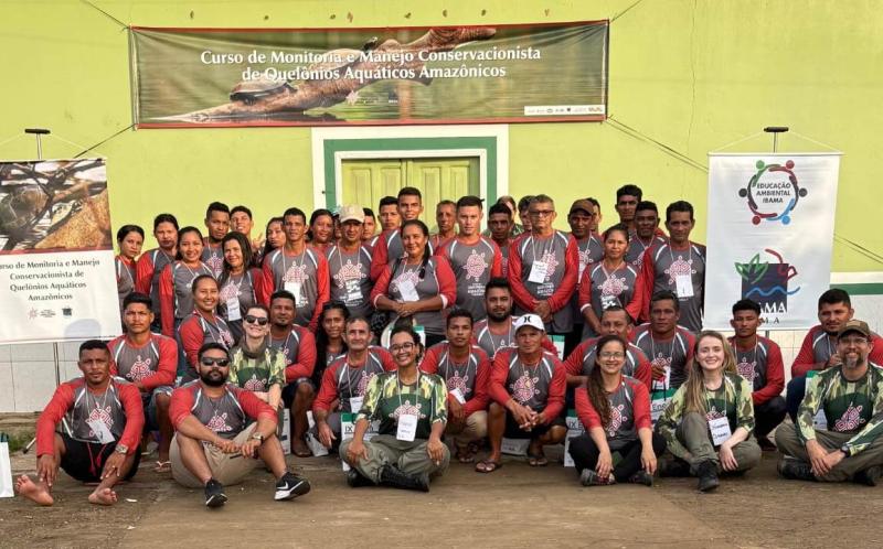 Curso capacita comunitários da RDS Piagaçu Purus para conservação de quelônios amazônicos