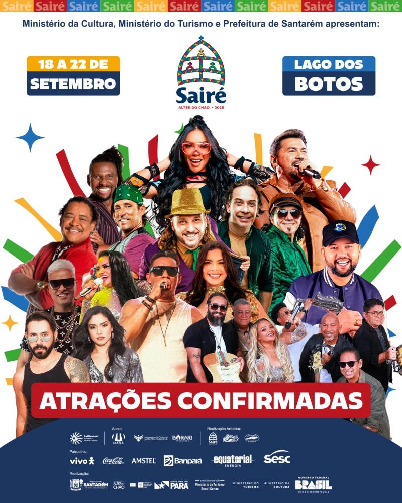 Prefeitura de Santarém divulga programação oficial do Sairé 2025