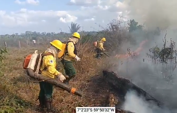 Ibama combate incêndios na TI Tenharin Marmelos e Campos Amazônicos (AM)