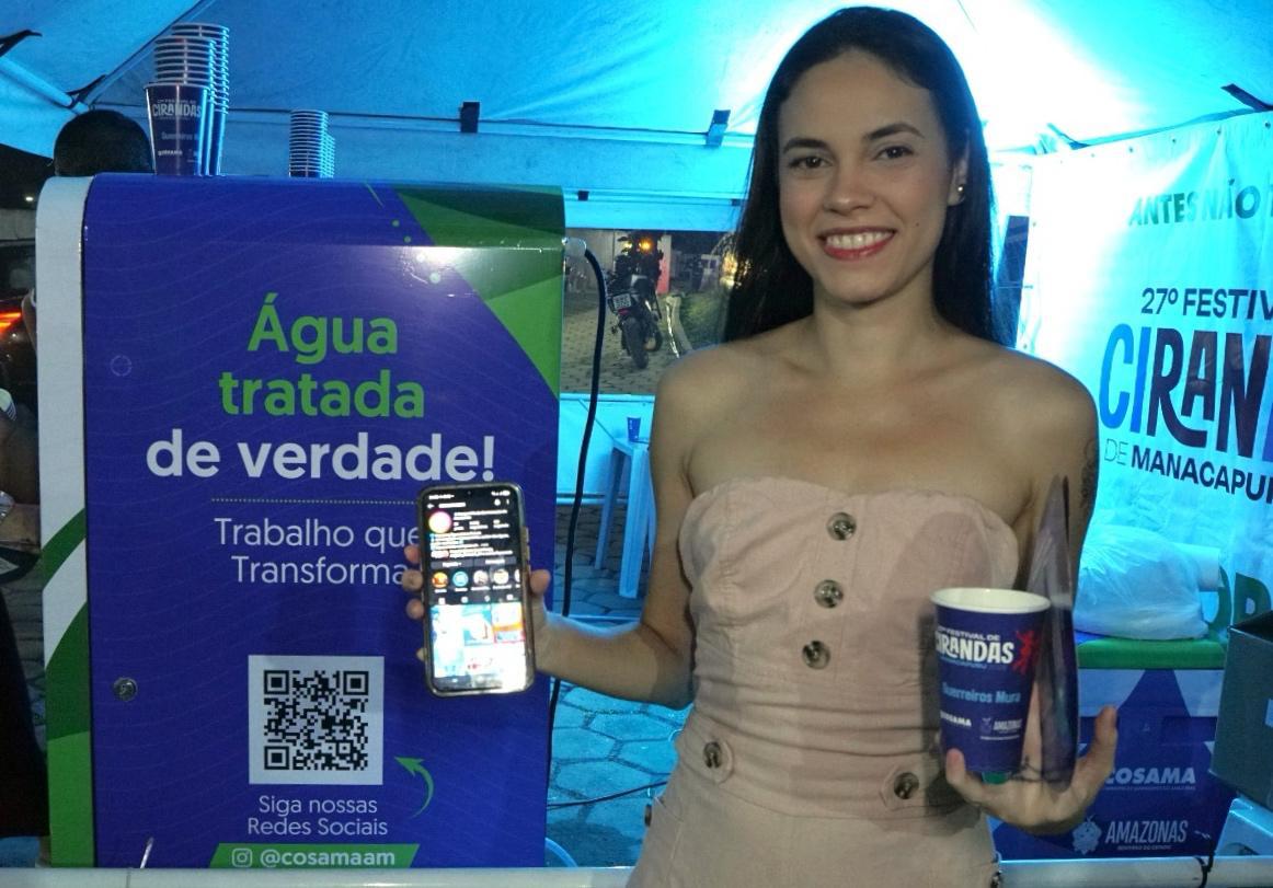 Cosama distribui água tratada ao público no Parque do Ingá