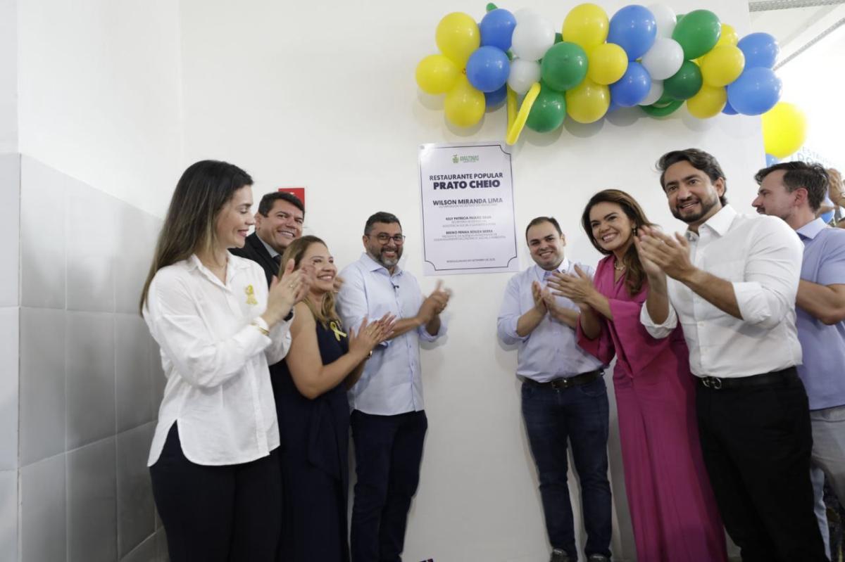 Wilson Lima reinaugura restaurante Prato Cheio do bairro Novo Israel