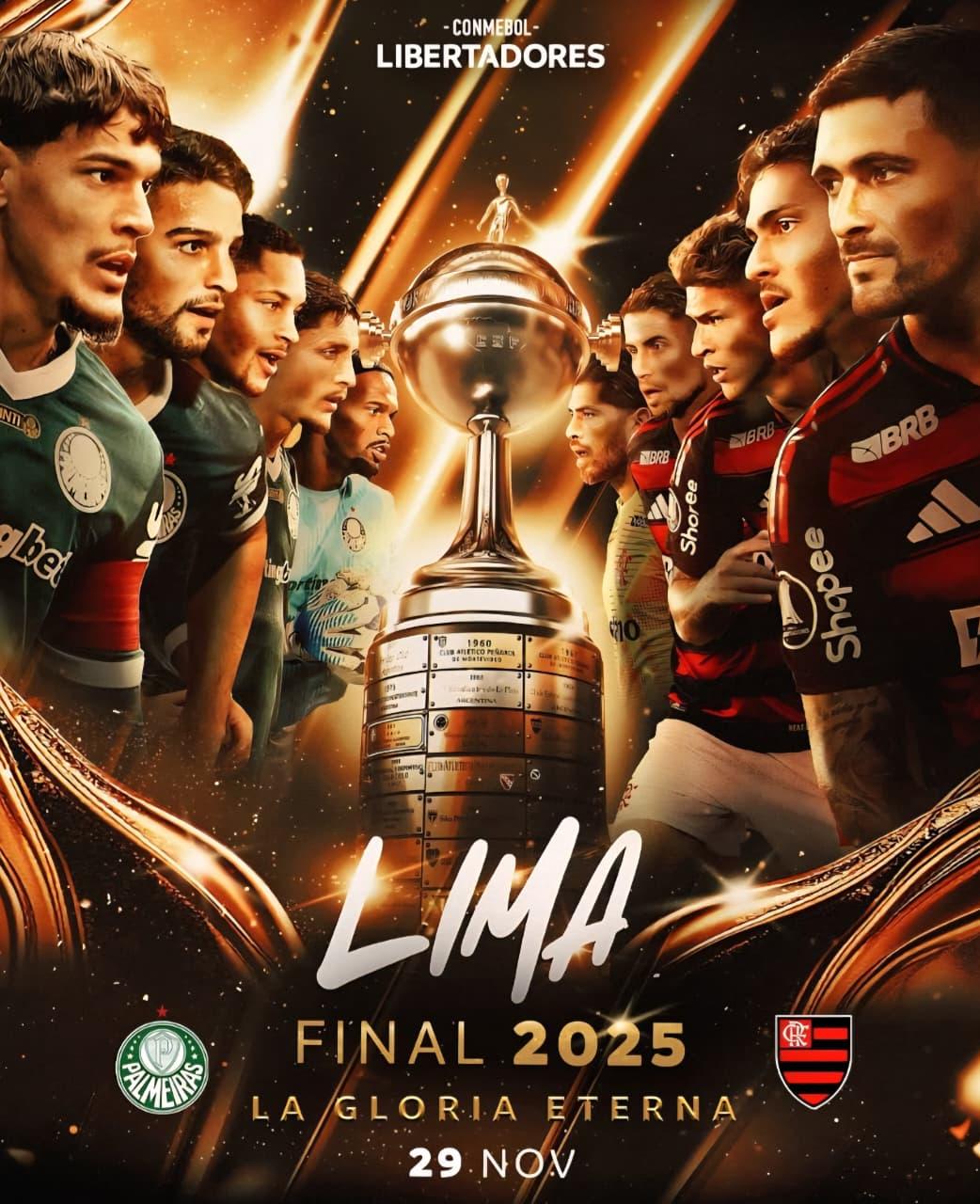 Flamengo e Palmeiras disputam 7ª final brasileira da Libertadores