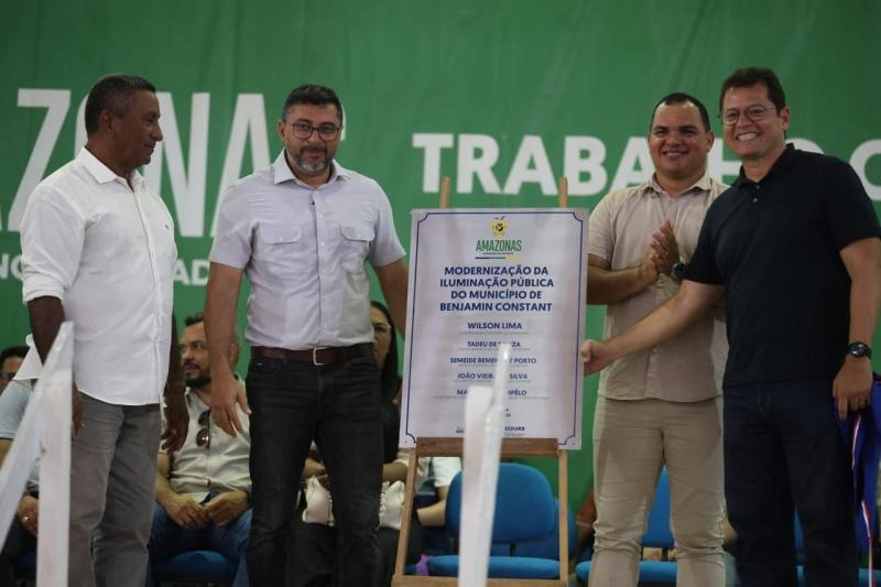 Em Benjamin Constant, governador Wilson Lima inaugura Projeto Água Boa e iluminação pública de LED