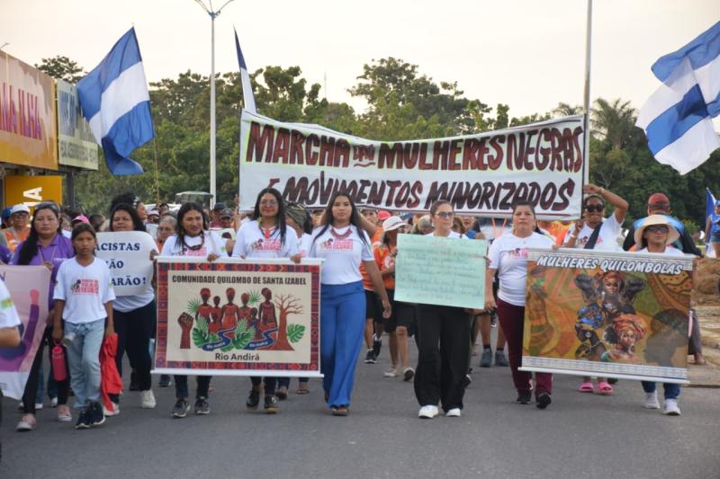 Mulheres negras protagonizam 1ª Marcha pela justiça climática e racial com apoio da Prefeitura de Parintins