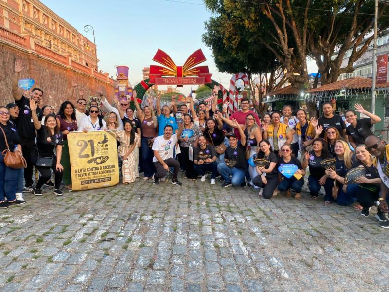 Sejusc reforça direitos fundamentais em caminhada pelo Dia da Declaração Universal dos Direitos Humanos