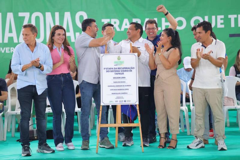 Asfalta Amazonas: Governador Wilson Lima entrega primeira etapa das obras em Tapauá