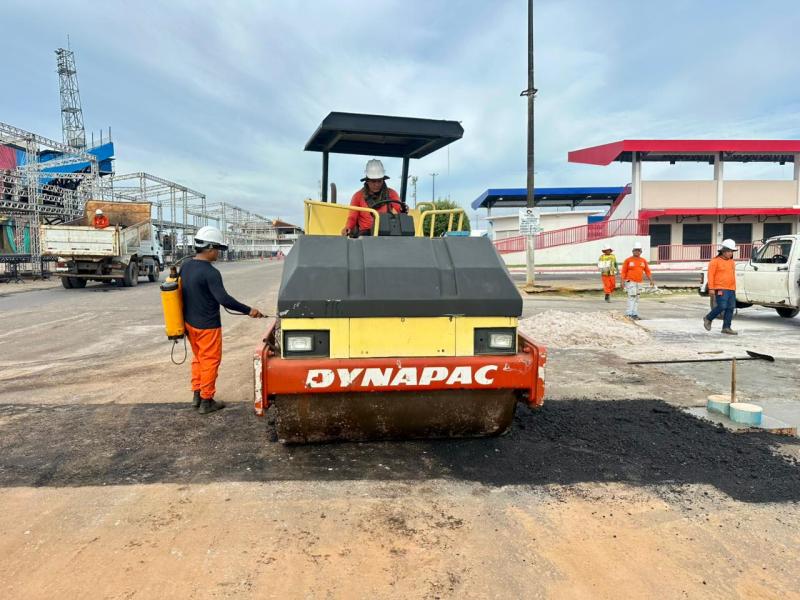 Prefeitura de Parintins intensifica obras de infraestrutura no circuito Carnailha