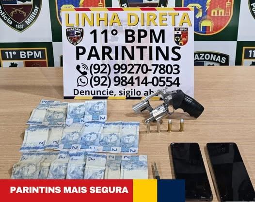 Polícia Militar em Parintins prende homem com arma de fogo