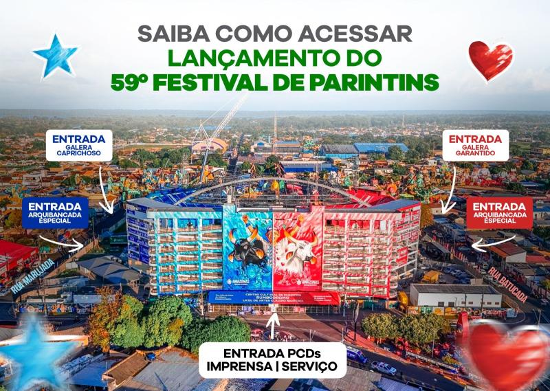 Lançamento Parintins 2026: Público terá entrada gratuita para o evento no Bumbódromo