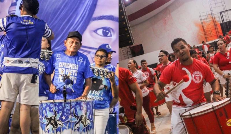 Lançamento Parintins 2026: Batucada e Marujada aquecem a arena com o início da temporada bovina