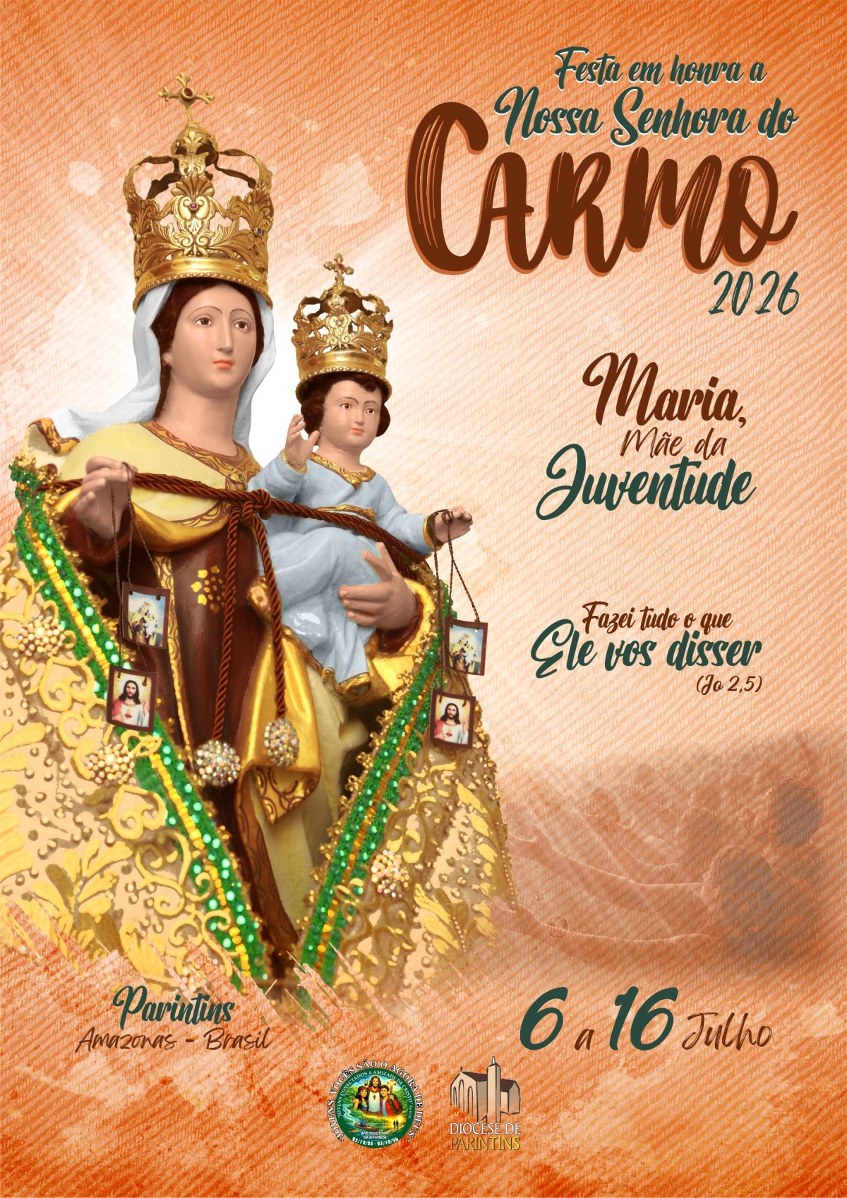 Catedral de Parintins divulga identidade visual da festa de Nossa Senhora do Carmo 2026
