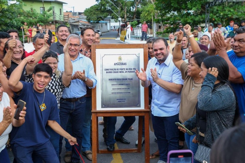 Roberto Cidade inaugura mais uma ponte do Programa Estadual de Construção de Pontes, para integração viária de Manaus